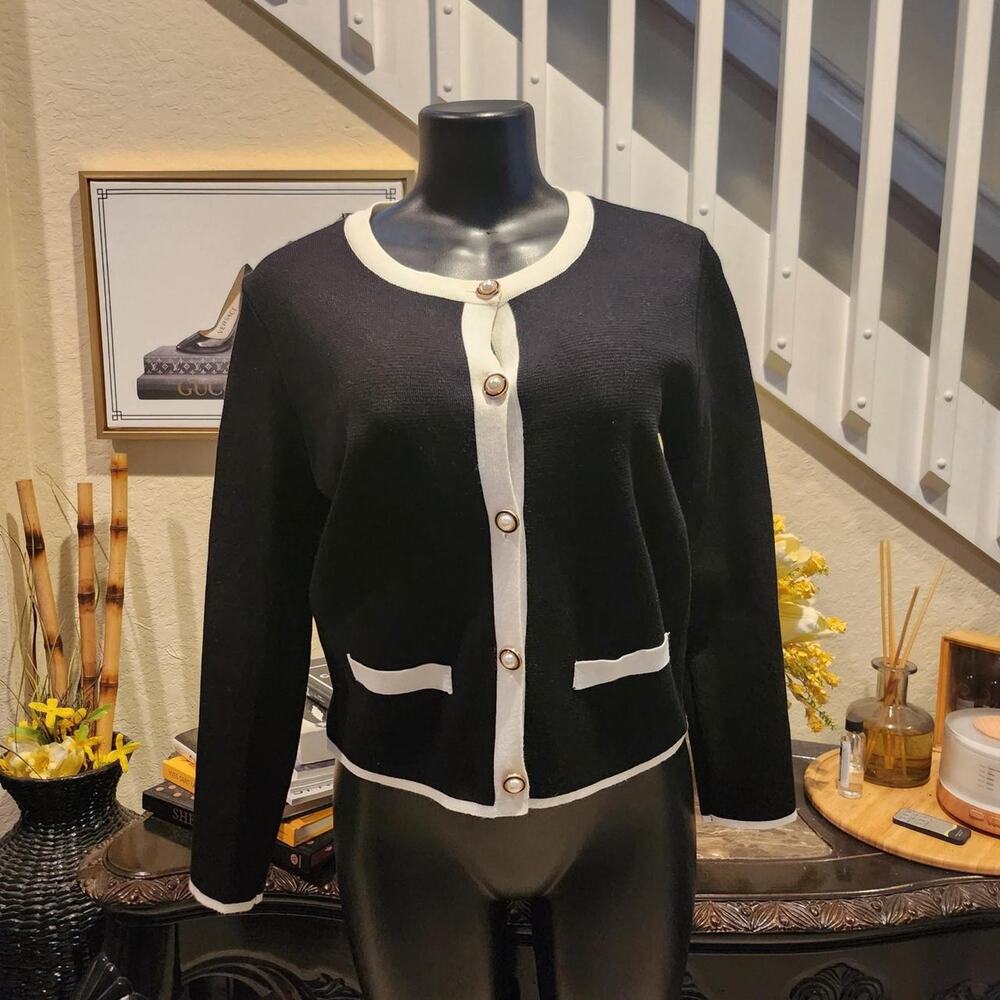 Zara buttoned knit cardigan size M - Picture 2 of 5